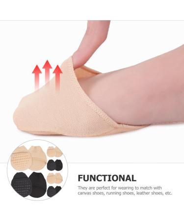 Lurrose 6 Pairs Half Palm Socks - Anti-Slip Invisible Cotton Socks for Women | Summer High Heel & Forefoot Comfort - Buy Online on GoSupps.com