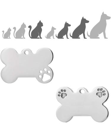 Ibera Gifts - Personalized Bone-Shaped Pendants for Medium to Large Dogs & Cats | Custom Engraved Pet Collars & Tags | Durable Silver Paw Design - Buy Online on GoSupps.com