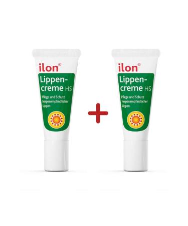 Ilon lip cream HS savings set 2 x 3 ml care and antiviral protection - acute and preventive in lip herpes for daily use with patented microalgae peak spiralin 2 x 3 ml