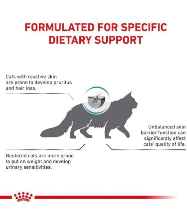 Royal Canin Veterinary Skin & Coat for Neutered Cats | 1.5 kg | Support Skin Health & Hair Loss Solutions - Buy Online on GoSupps.com