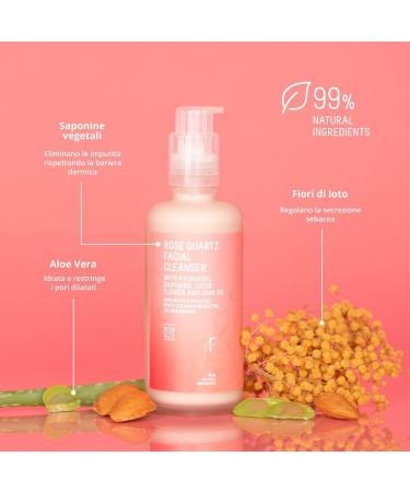 Freshly Cosmetics Rose Quartz facial cleanser 999 natural pH value deep cleansing without drying out or irritation brushing maintains skin barrier 200 ml - Buy Online on GoSupps.com