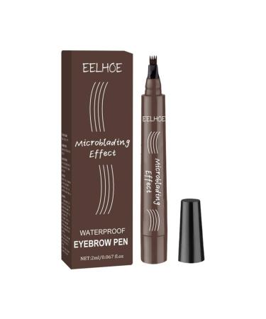 2024 Upgraded Natural Brows Eyebrow Pen Waterproof Natural Brows Eyebrow Pen Eyebrow Pen Waterproof Eyebrow Pencil Dark Brown Upgraded Waterproof Microblading Eyebrow Pen(Dark brown)