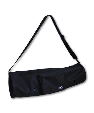 YogaAddict Large Yoga Mat Bag and Carriers Compact With Pockets, 28"x8" & 29"x11" Long, Fit Most Mat Size, Extra Wide, Adjustable Strap, Easy Access Black (28"x8")