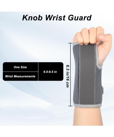 NuCamper Left Hand Carpal Tunnel Wrist Brace - Adjustable Support for Arthritis & Wrist Pain - Night Stabilizer for Men & Women - Gray Compression Sleeve - Buy Online on GoSupps.com