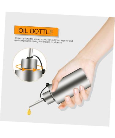 Zerodeko 1pc Stainless Steel Oil Pot Stainless Steel Container Condiment Container Dust-proof Oiler Sauce Dispenser Jar Metal Oil Bottle Oil Container Soy Sauce Bottle Cylindrical - Buy Online on GoSupps.com