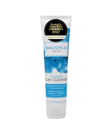 Creightons Salicylic Acid Foaming Clay Cleanser (125ml) - Contains Salicylic Acid & Lactic Acid with White Clay to Deeply Cleanse & Purify for Healthier Looking Skin. Dermatologically Tested