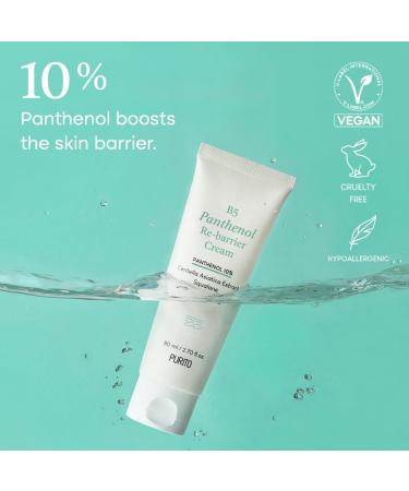 PURITO B5 Panthenol Re-barrier Cream 80ml / 2.70fl. oz. Vegan & Cruelty-free rich moisturizing cream moisturizing 80 ml (Pack of 1) - Buy Online on GoSupps.com