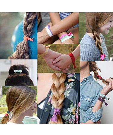 Yikimira 50-Piece No Wrinkle Elastic Hair Ties - Colorful Ponytail Holders for Girls Women Teens & Children | Stylish Hair Accessories - Buy Online on GoSupps.com