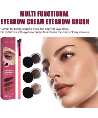 Eyebrow Brush 4D Laminated Brow Grooming Starter Kit Home Eyebrow Care Kit 4D Laminated Hair Stroke Brow Stamp Brush Multifunction Eyebrow Brush Eyebrow Pen with Eyebrow Gel (Black) - Buy Online on GoSupps.com
