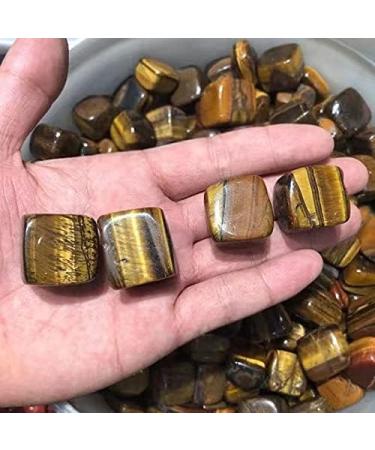 17mm-22mm Natural Polished Tiger Eye Yellow Quartz Cube Crystal Tumbled Stone 10pc - Buy Online on GoSupps.com