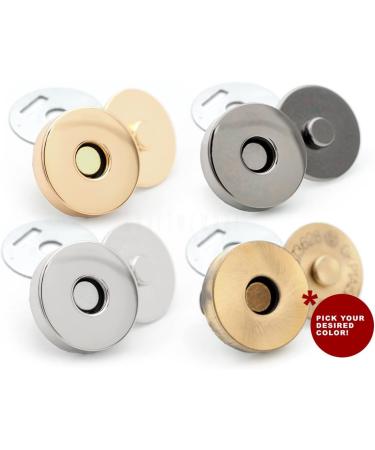 CRAFTMEMORE 18mm Antique Brass Magnetic Snap Buttons - Strong Clasp for Purse Sewing Handbags - 6 Pack - Buy Online on GoSupps.com
