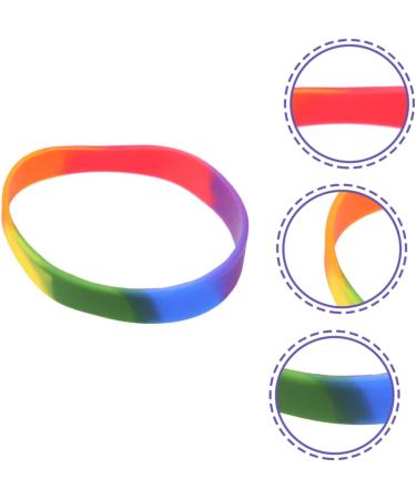 MAGICLULU 24 Pcs Rainbow Bracelet Women's Bracelets Bracelet for Women Friendship Jewelry Rainbow Rubber Wristbands Expandable Bangle Bracelet Pride Friendship Bracelet Lgbt Bracelet Miss Colorfulx3pcs 6.5X6.5X1CMx3pcs - Buy Online on GoSupps.com