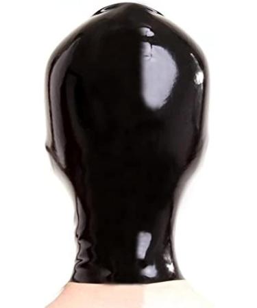 Latex Hood Unisex Rubber Costume - Open Nose & Chin Mask for Men - Black - Size Small - Buy Online on GoSupps.com