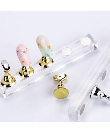 False Nail Tips Holder Practice Training Display Stand DIY Nail Art Stand for False Nail Tip Acrylic Nail Display Stands for False Nail Tip Manicure Tool (Silvery) - Buy Online on GoSupps.com