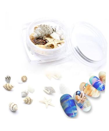 minkissy 1 Box Conch Jewelry Nail Art Decoration Nail Decorations for Nail Art Shell Decor Nail Jewelry Conch Shells Nail Decoration Nail Ornament Nail Stickers 3d False Nails