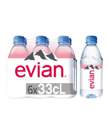 evian Natural Spring Water, Bottled Natural Spring Water, Water Bottles, Naturally Filtered Spring Water in Mini-Sized Bottles, Great for Home or Work, 11.16 Fl Oz (Pack of 24)