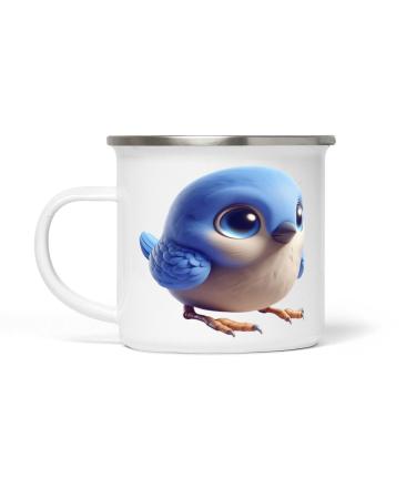 Kids Adventure Mug White Enamel Oisillon - 354 ml Perfect for Hot and Cold Drinks Robust and Fun