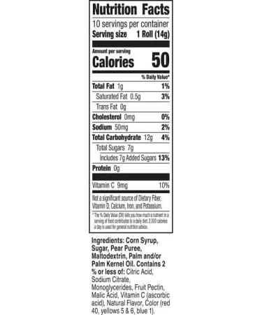 Fruit Roll Ups Fruit Flavored Snacks - Tropical Tie Die - Pack of 8 (112g) - Import - Buy Online on GoSupps.com