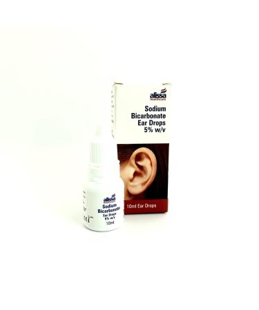 Alissa Healthcare Sodium Bicarbonate Ear Drops | Softens Removes Ear Wax | Eases Discomfort | 5 x 10ml Bottles 5 Packs