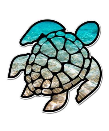 GT Graphics Sea Turtle Beach Ocean - Vinyl Sticker Waterproof Decal 5"
