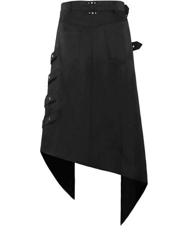 Men's Scottish Kilt Shoes | Stylish Medieval Punk Skirts | High Waist Slim Fit Black XL - Buy Online on GoSupps.com