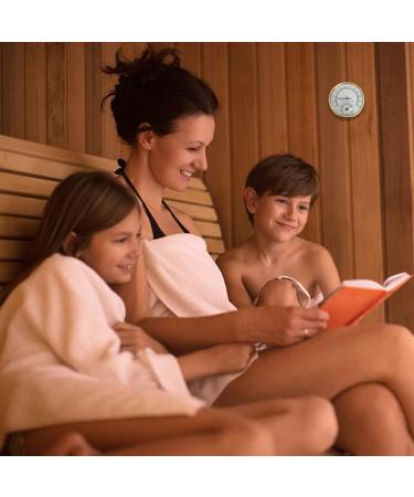 Gobesty 2 in 1 Sauna Thermometer Hygrometer | Accurate & Reliable Sauna Accessories | Temperature Range 10 C - 120 C | Humidity 0-100% | Heat Resistant Sauna Watch - Buy Online on GoSupps.com