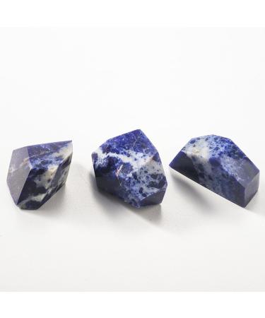 Natural Crystal Irregular Stone Geometry Sodalite Reiki Blue Quartz Polished Home Decor Stone Mineral Specimen - Buy Online on GoSupps.com