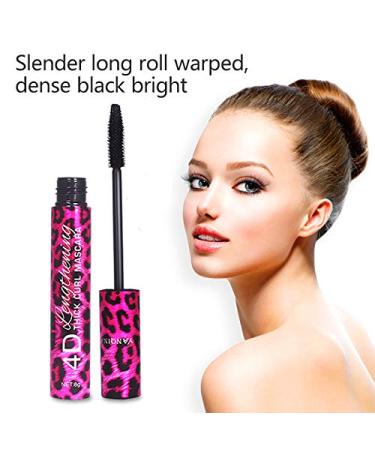 4D Silk Fiber Waterproof Mascara & Eyeliner Set - Long Lasting Black Mascara & Waterproof Eyeliner for Curly Lashes - Buy Online on GoSupps.com