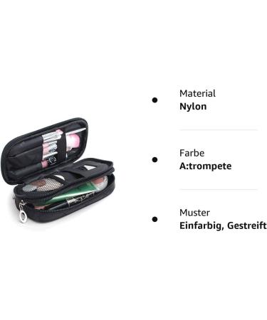 MLMSY Black Makeup Bag for Women - Multifunctional 2 Layer Organizer with Mirror & Beauty Brush Travel Kit - Buy Online on GoSupps.com