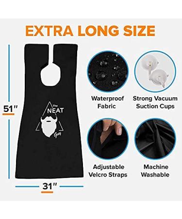 Neat Guy Beard Bib Apron - Mess-Free Shaving & Grooming Cape for Men | Holiday Gift - Black - Buy Online on GoSupps.com