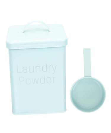 FOYTOKI 1 Set Washing Storage Bucket Laundry Dispenser Tide Laundry Bin Lotion Wrought Iron 1 count (Pack of 1) Sky-blue