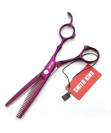 6.0 inch hair scissors set hair cutting scissors & thinning scissors with razor&comb in 1 set (Violet) - Buy Online on GoSupps.com