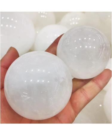 Natural Sphere 1pc Natural White Clear Calcite Crystal Spheres Balls for Gift for Decoration Gift Decoration feng Shui. (Color : 75-85mm) - Buy Online on GoSupps.com