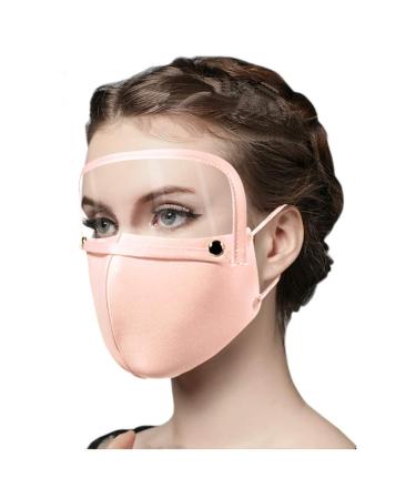 Fabric masks mouth protection washable with eye shield reusable cotton breathable dustproof glasses mouth and nose protection for men women