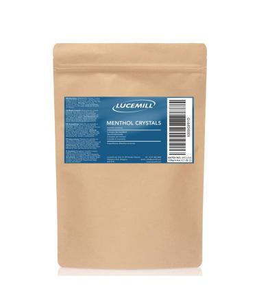 Lucemill Menthol Crystals - 100% Natural Soothing & Refreshing - Cold Flu Symptoms (125g)