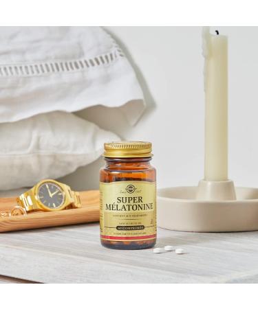 Solgar Super Melatonin 1.9mg - Sleep - Facilitates falling asleep - Reduces the effects of jet lag - Food supplement - Bottle of 60 tablets - Buy Online on GoSupps.com