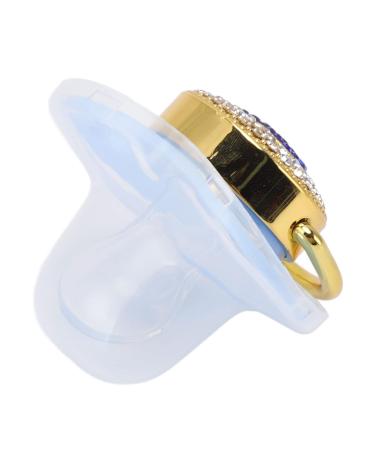 Personalized Bling Pacifier | Heart Shaped Rhinestone Baby Soother | Perfect Newborn Gift - Blue - Buy Online on GoSupps.com