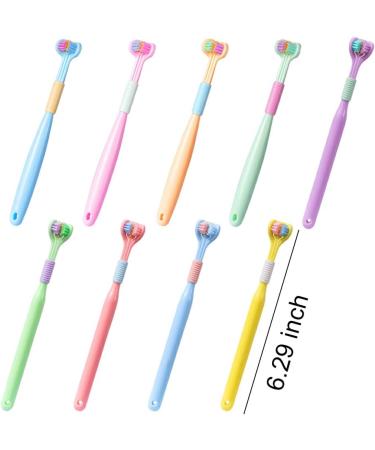 Shop Auklopvzz Three-Sided Toothbrush for Kids - Fun & Effective Tooth Cleaning | A22 Peach Pink - Buy Online on GoSupps.com