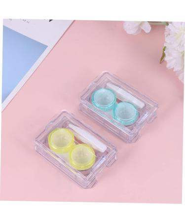 Homsfou Mini Container for Colored Contact Lenses - Japanese Style Lens Case with Mirror Blue Eye Contact Lens Cleaning Box (1.8x5cm) - Buy Online on GoSupps.com