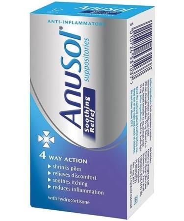 Anusol HC Suppositories (12 Pack) - Effective Relief for Hemorrhoids | Fast International Shipping - Buy Online on GoSupps.com