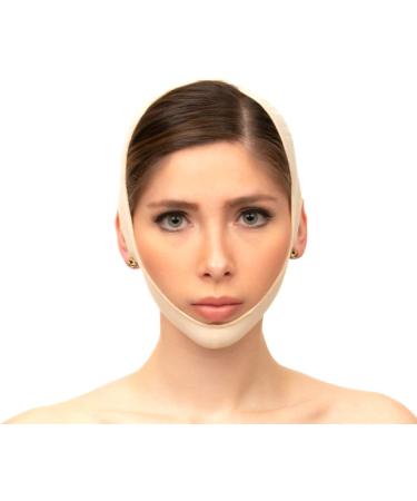 Unisex Chin Strap Support Compression Garment - No Neck Support (FA01) - Small Beige for Optimal Comfort - Buy Online on GoSupps.com
