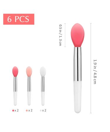 Solustre 6Pcs Silicone Lipstick Brush Set - Reusable Soft Makeup Brushes for Women - Perfect for Lip Care & Application - Buy Online on GoSupps.com