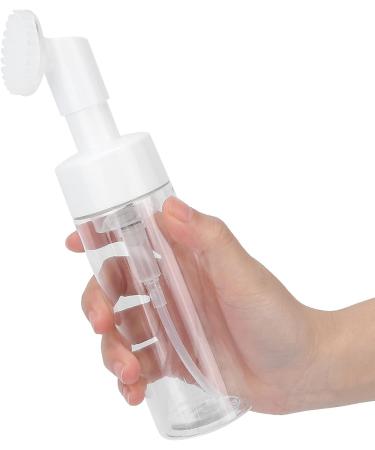 Silicone Brush Head Foaming Bottle Transparent Deep Clean Facial Pores Spiral Bottle Mouth Large Diameter Round Concave Bottom Fastening Pump Head Press Type Foaming Pump Head 150ML - Buy Online on GoSupps.com
