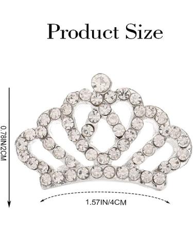 Kilshye Girl Silver Tiara Comb Set - Rhinestone Princess Prom Hair Accessories for Kids - Buy Online on GoSupps.com