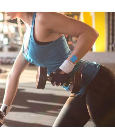 Buy Sport Muscle Tape - Kinesiology Recovery Tape (1 Piece 9 Stickers) - Elastic Physical Therapy Tape - Light Blue for Optimal Support - Buy Online on GoSupps.com