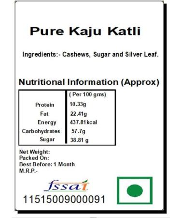 Jaiccha Ghasitaram Bhaidooj Gifts for Brothers Dryfruit Fancy Sweets with Kaju Katli 800 GMS - Buy Online on GoSupps.com