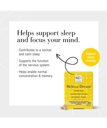New Nordic Melissa Dream Herbal Sleeping Tablets 40 Pack - Natural Insomnia Relief - Natural Sleep Aid Tablets - Vegan Herbal Sleeping Tablets For Adults - Buy Online on GoSupps.com
