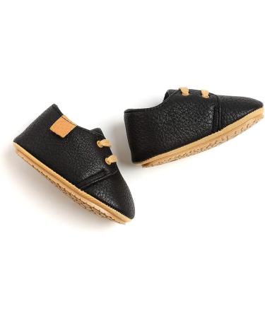Sonsage Infant Oxford Shoes | Baby Boys Girls Lace-Up Trainer Sneakers 12-18 months (Black) - Buy Online on GoSupps.com