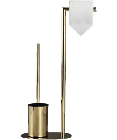 Space Saving Toilet Papers and Brush Holder Sturdy Stainless Steel with Brushed Finish for Contemporary Bathrooms - Buy Online on GoSupps.com