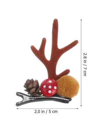 Lurrose Christmas Hair Clips - 4 Pairs of Cute Reindeer Anti-Hair Clips & Ear Hairpins for Holiday Parties - Buy Online on GoSupps.com